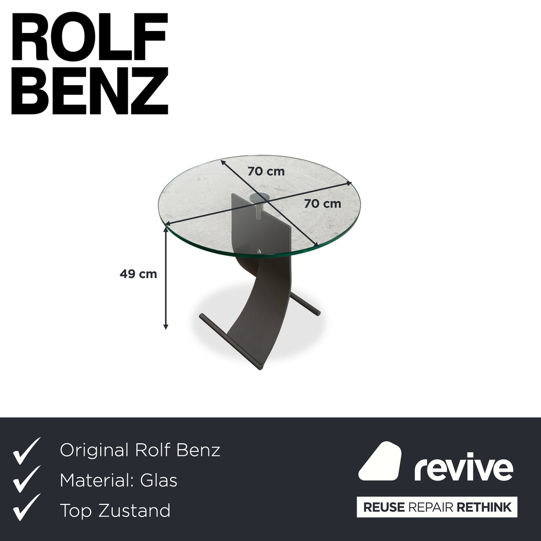 Rolf Benz 5170 Glas Couchtisch Silber