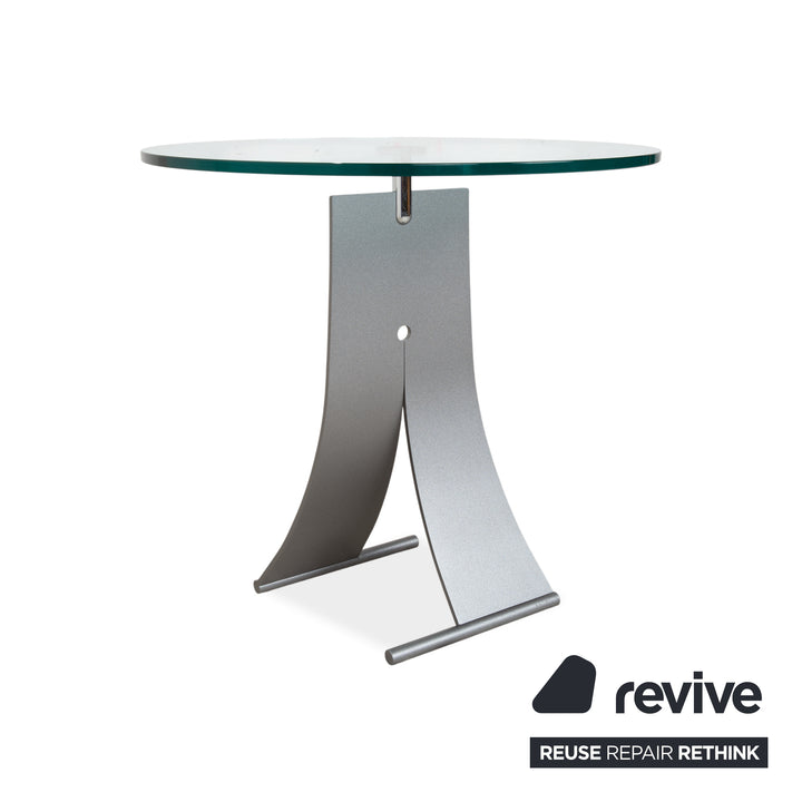 Rolf Benz 5170 Glas Couchtisch Silber