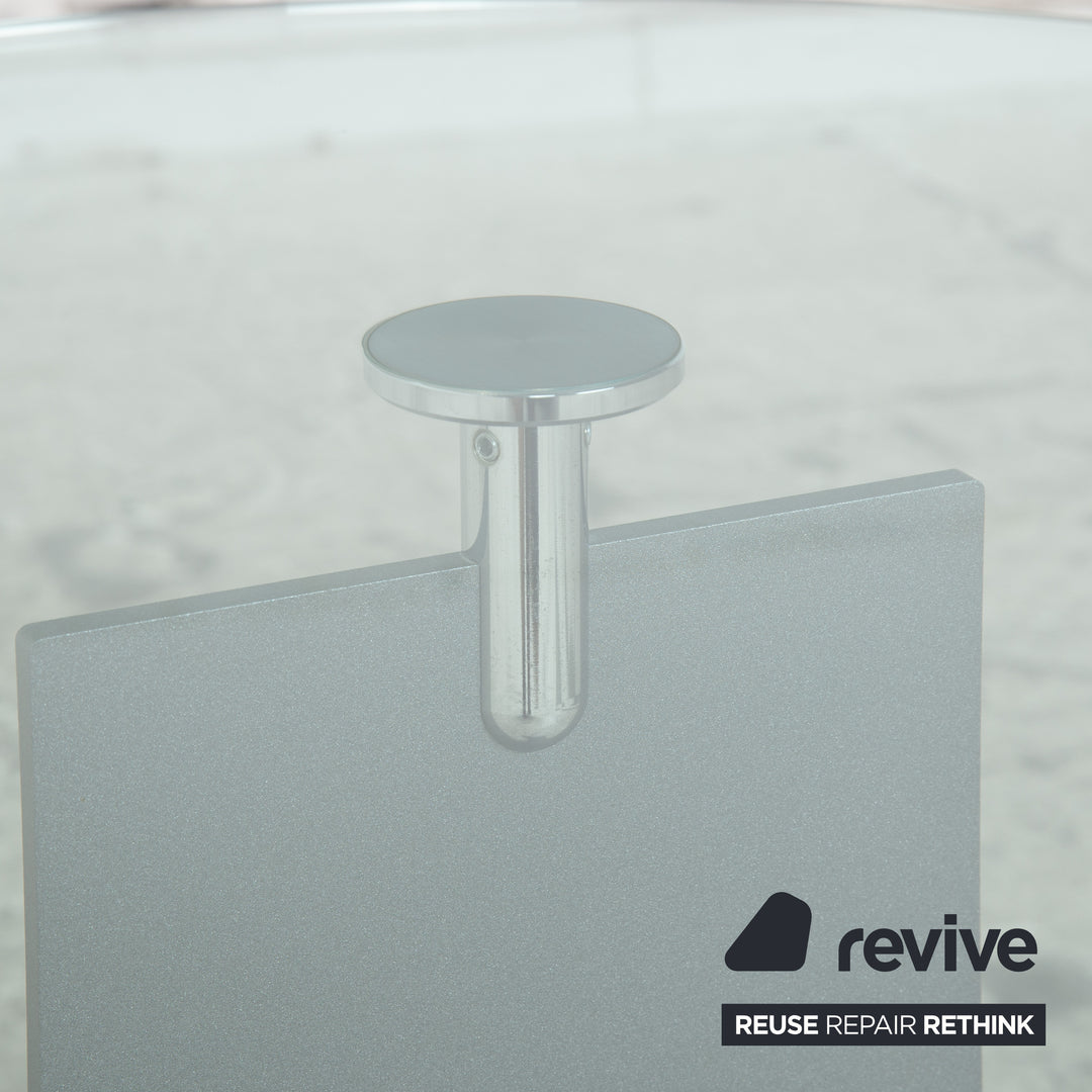 Rolf Benz 5170 Glas Couchtisch Silber