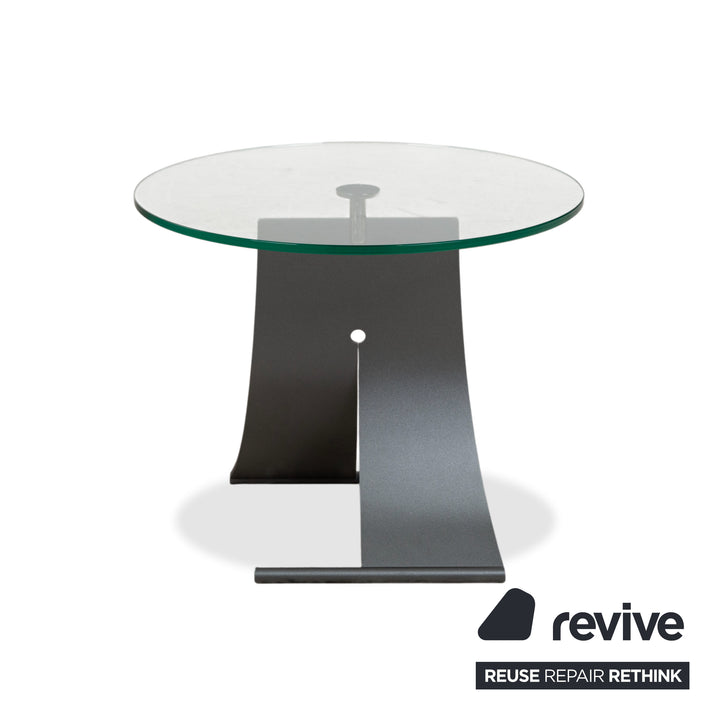 Rolf Benz 5170 Glas Couchtisch Silber