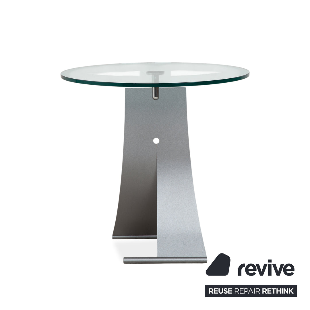 Rolf Benz 5170 Glas Couchtisch Silber
