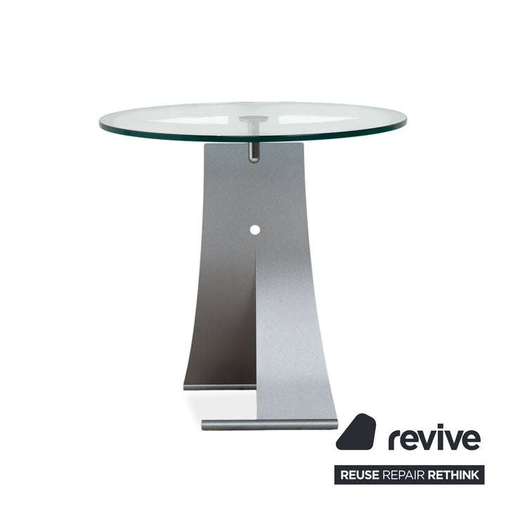 Rolf Benz 5170 Glas Couchtisch Silber