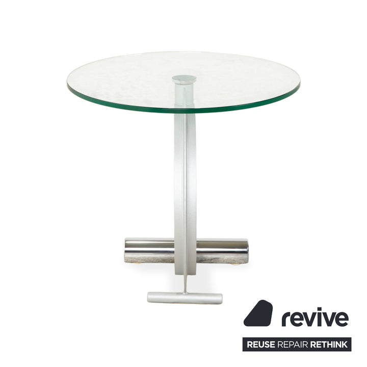 Rolf Benz 5170 Glas Couchtisch Silber