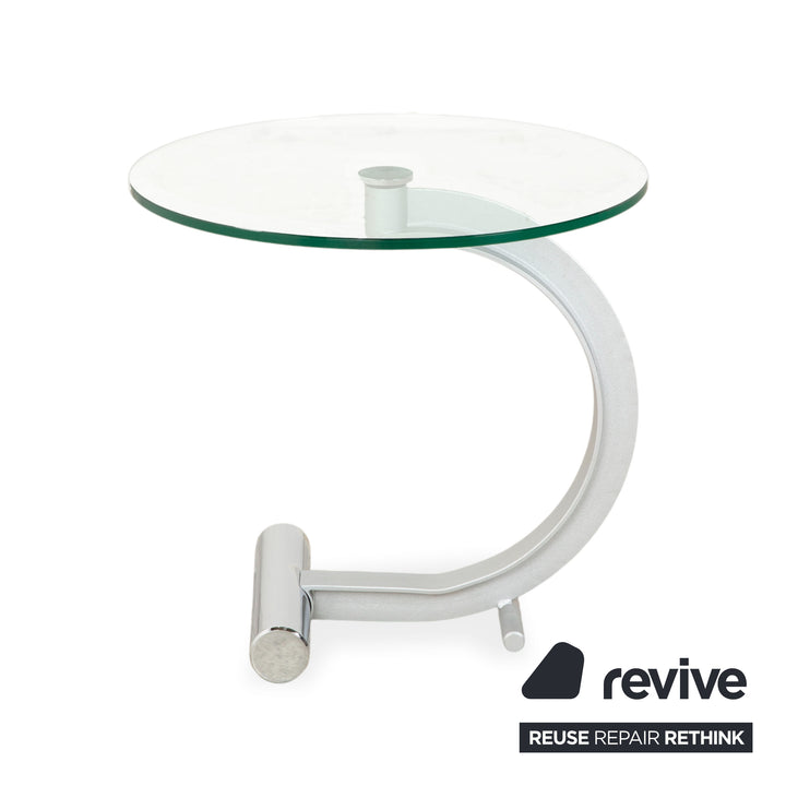 Rolf Benz 5170 Glas Couchtisch Silber