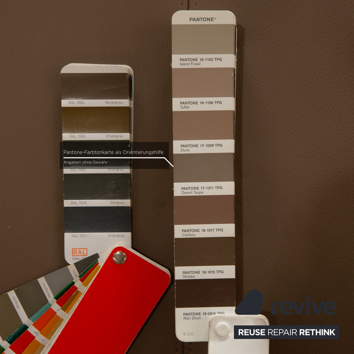 Rolf Benz 525 Rondo Canapé 2 Places en Cuir Gris Beige