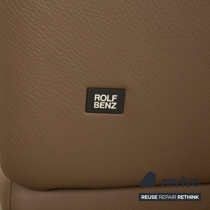 Rolf Benz 525 Rondo Canapé 2 Places en Cuir Gris Beige