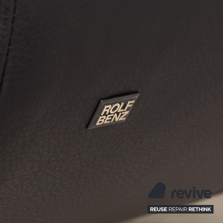 Rolf Benz 545 Leather Two Seater Blue Dark Blue Sofa Couch