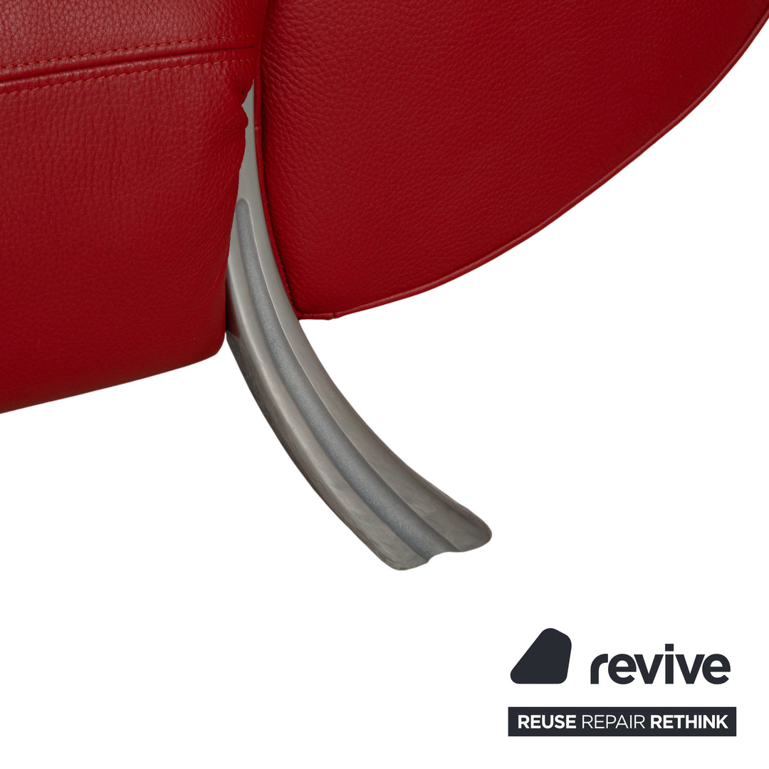 Rolf Benz 545 Leder Zweisitzer Rot Sofa Couch