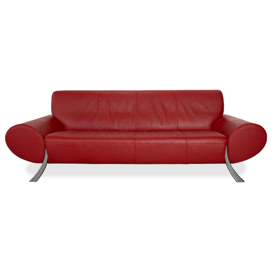 Rolf Benz 545 Leder Zweisitzer Rot Sofa Couch