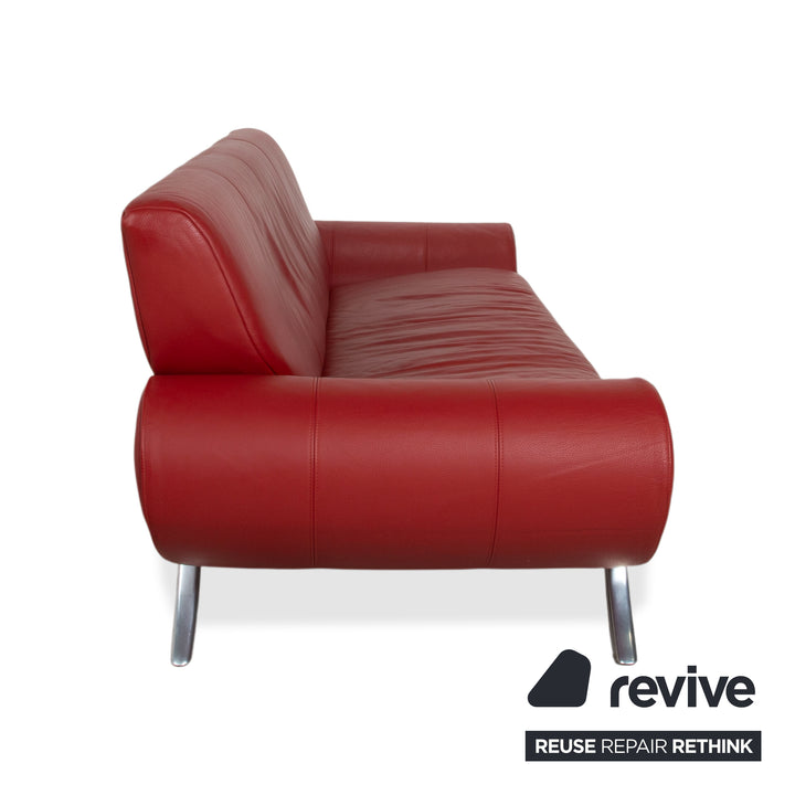 Rolf Benz 545 Leder Zweisitzer Rot Sofa Couch