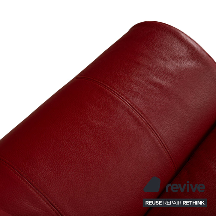 Rolf Benz 545 Leder Zweisitzer Rot Sofa Couch