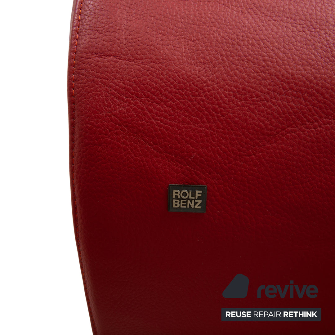 Rolf Benz 545 Leder Zweisitzer Rot Sofa Couch