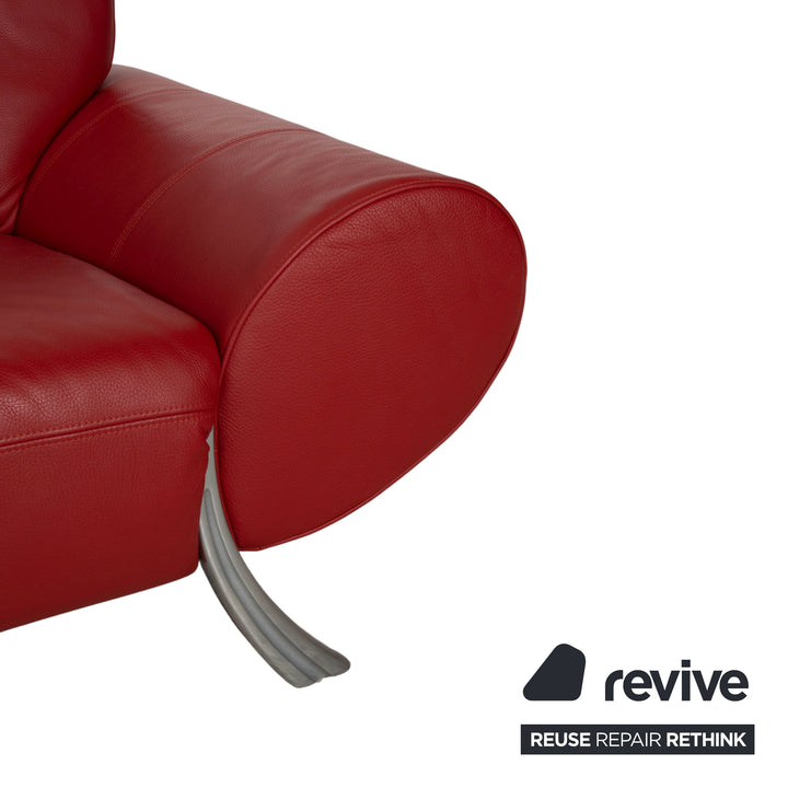 Rolf Benz 545 Leder Zweisitzer Rot Sofa Couch
