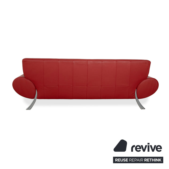 Rolf Benz 545 Leder Zweisitzer Rot Sofa Couch