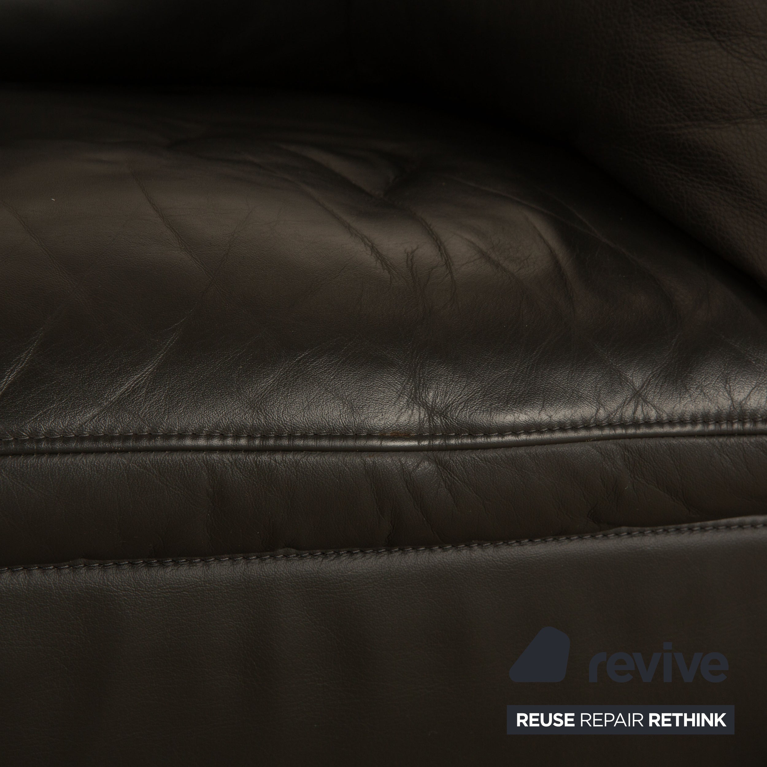 Rolf Benz 5600 leather armchair anthracite dark grey