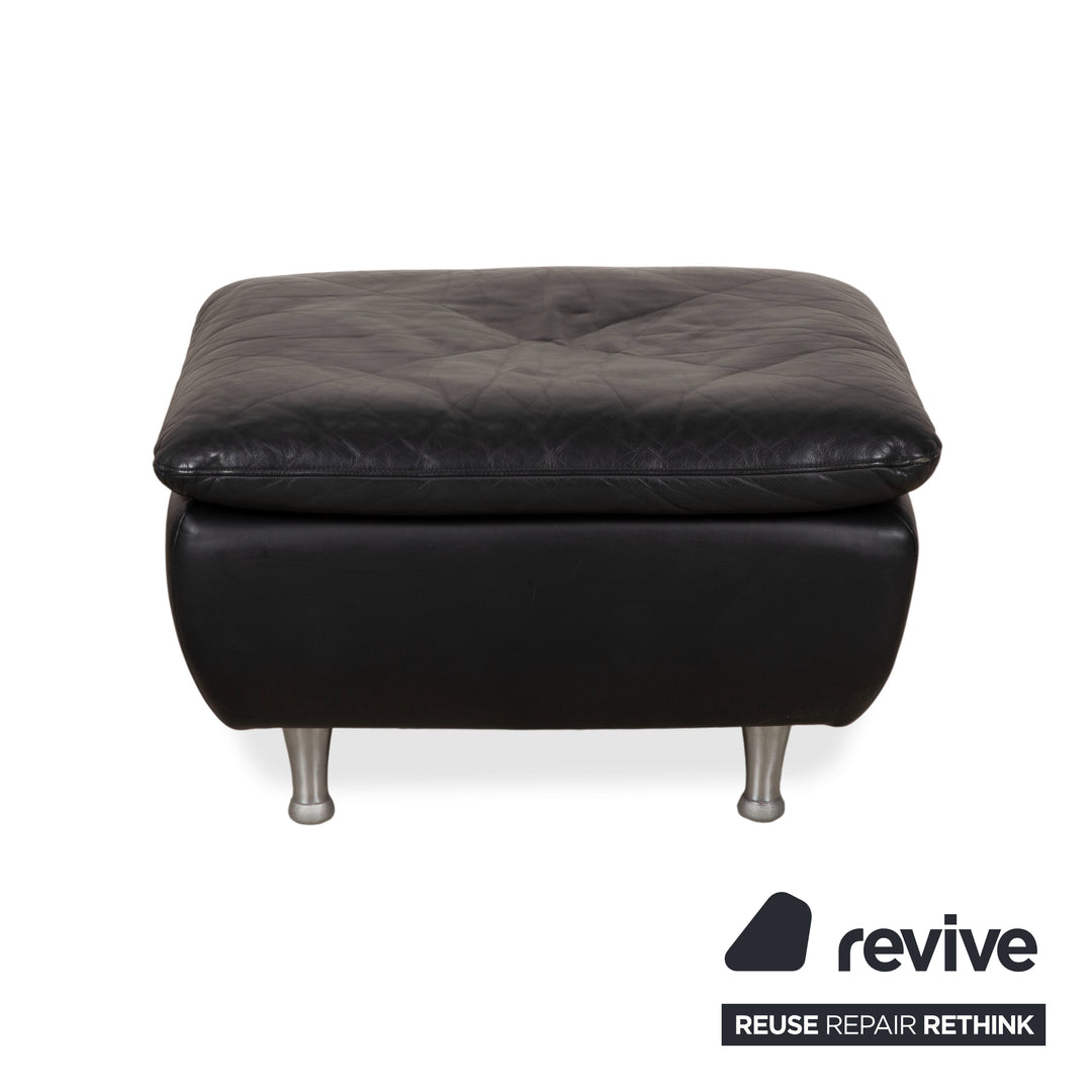 Rolf Benz 5600 Leder Sessel Schwarz inkl. Hocker