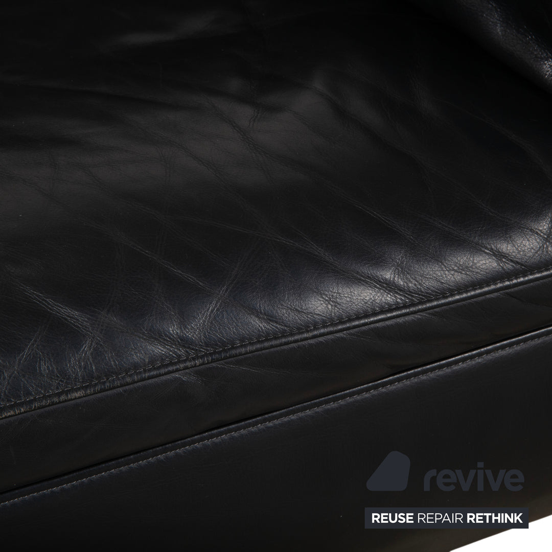 Rolf Benz 5600 Leder Sessel Schwarz inkl. Hocker