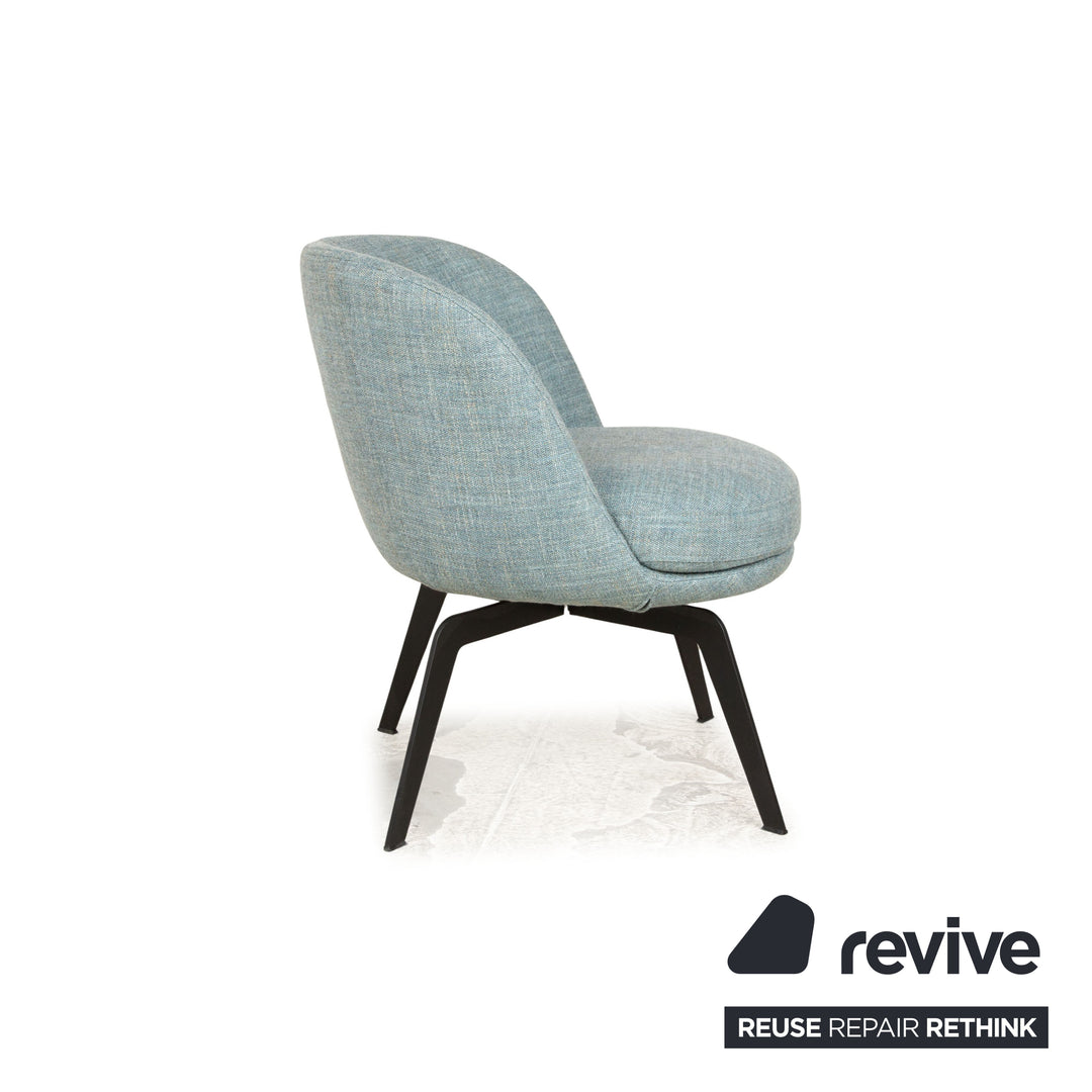 Rolf Benz 562 fabric armchair blue grey