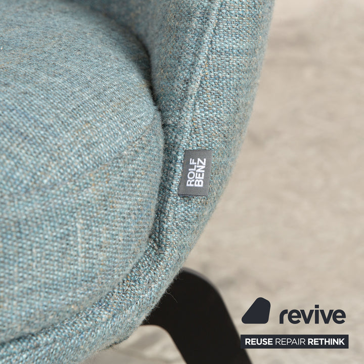 Rolf Benz 562 fabric armchair blue grey