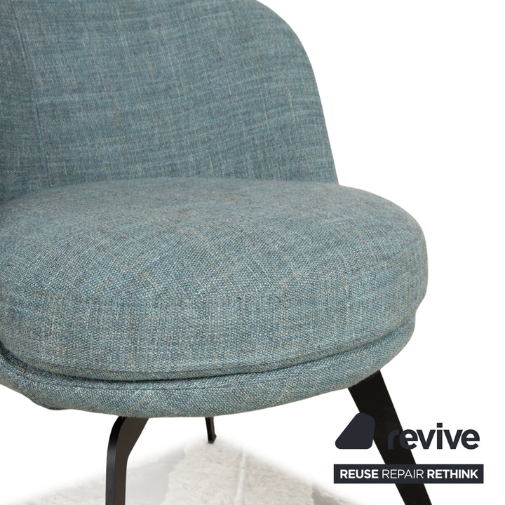 Rolf Benz 562 fabric armchair blue grey