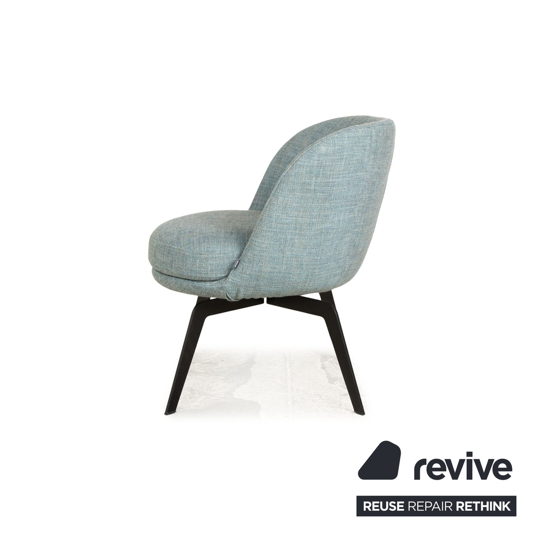 Rolf Benz 562 fabric armchair blue grey