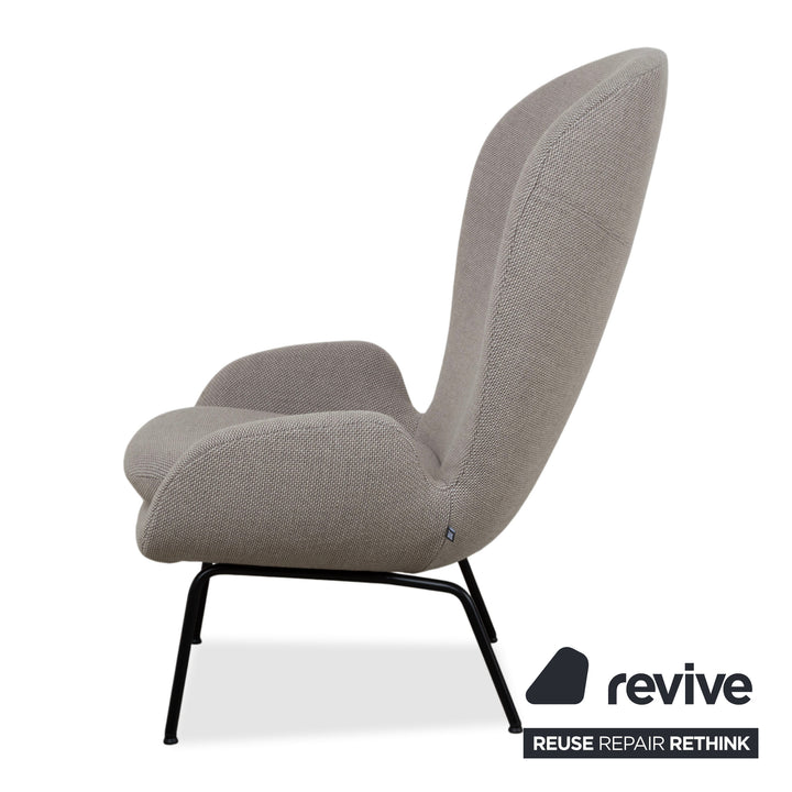 Rolf Benz 594 Stoff Sessel Creme Grau inkl. Hocker