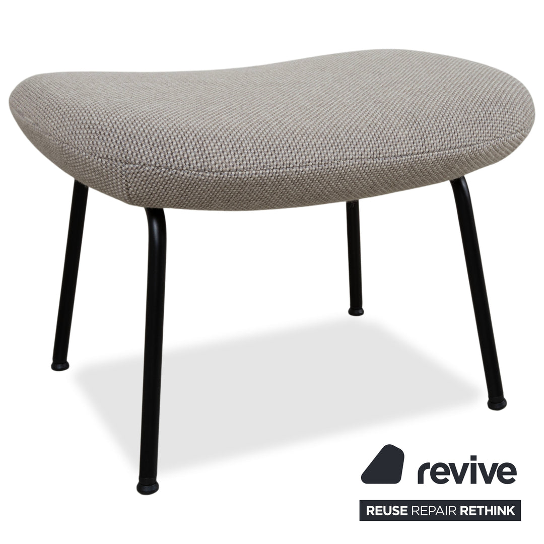 Rolf Benz 594 Stoff Sessel Creme Grau inkl. Hocker
