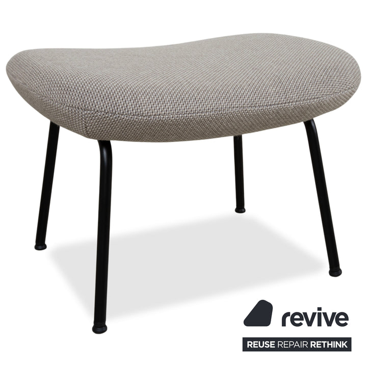 Rolf Benz 594 Fabric Armchair Cream Grey incl. Hocker