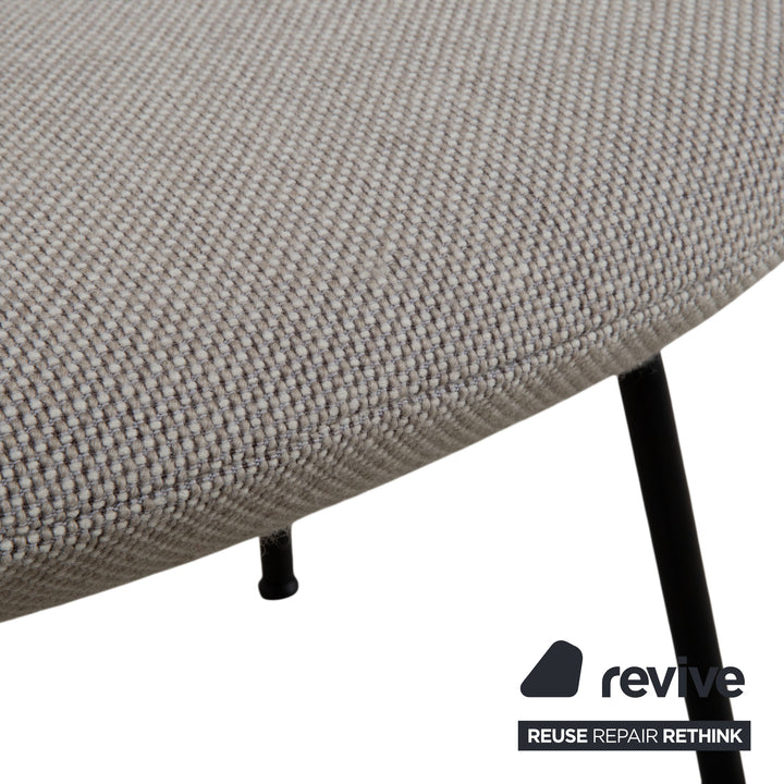 Rolf Benz 594 Stoff Sessel Creme Grau inkl. Hocker