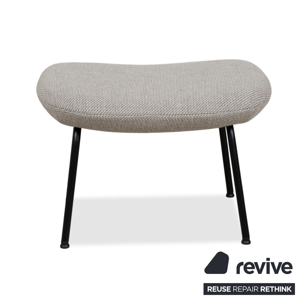 Rolf Benz 594 Stoff Sessel Creme Grau inkl. Hocker