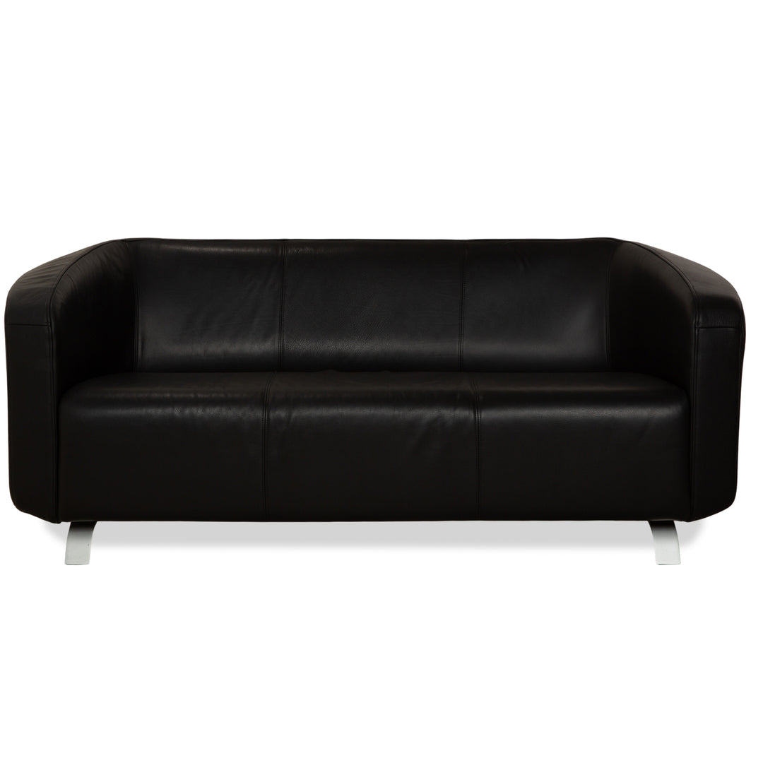 Rolf Benz 6000 Leder Zweisitzer Schwarz Sofa Couch