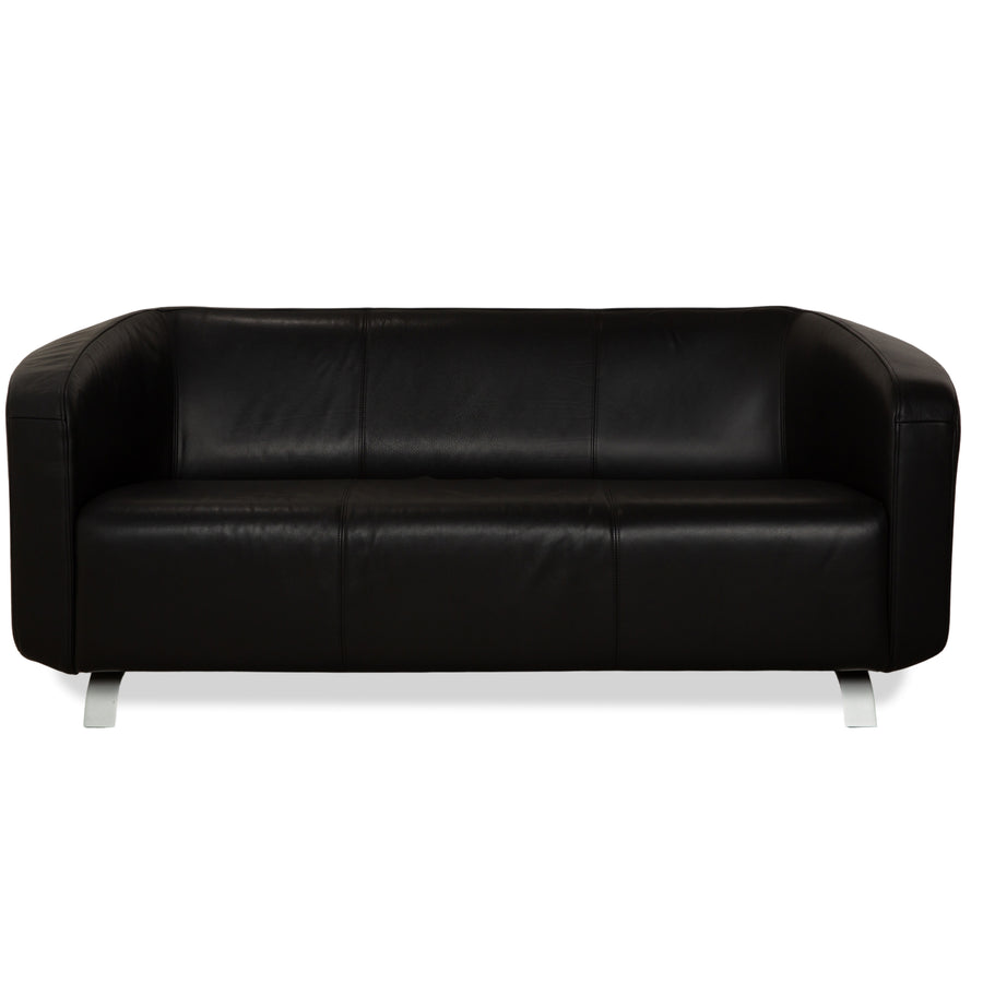 Rolf Benz 6000 Leder Zweisitzer Schwarz Sofa Couch