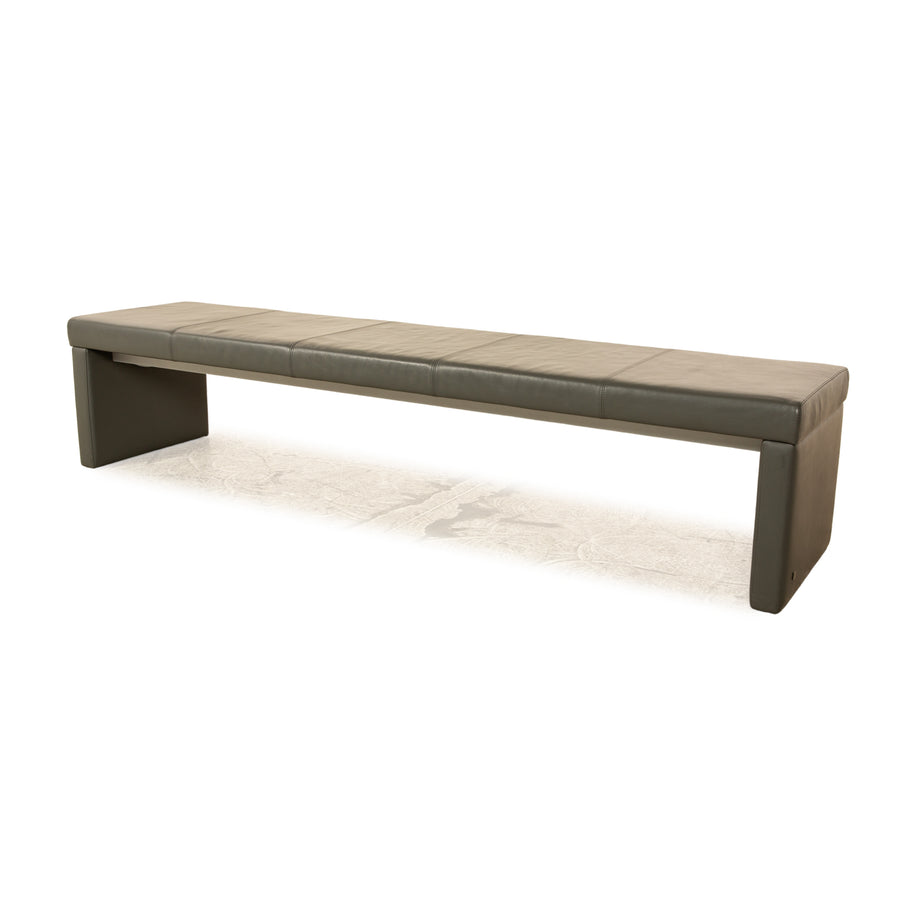 Rolf Benz 620 leather bench grey