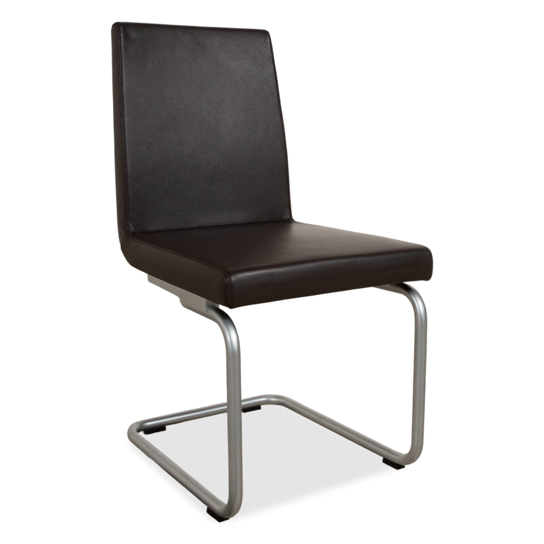 Rolf Benz 620 Cuir Chaise Noire Salle à manger