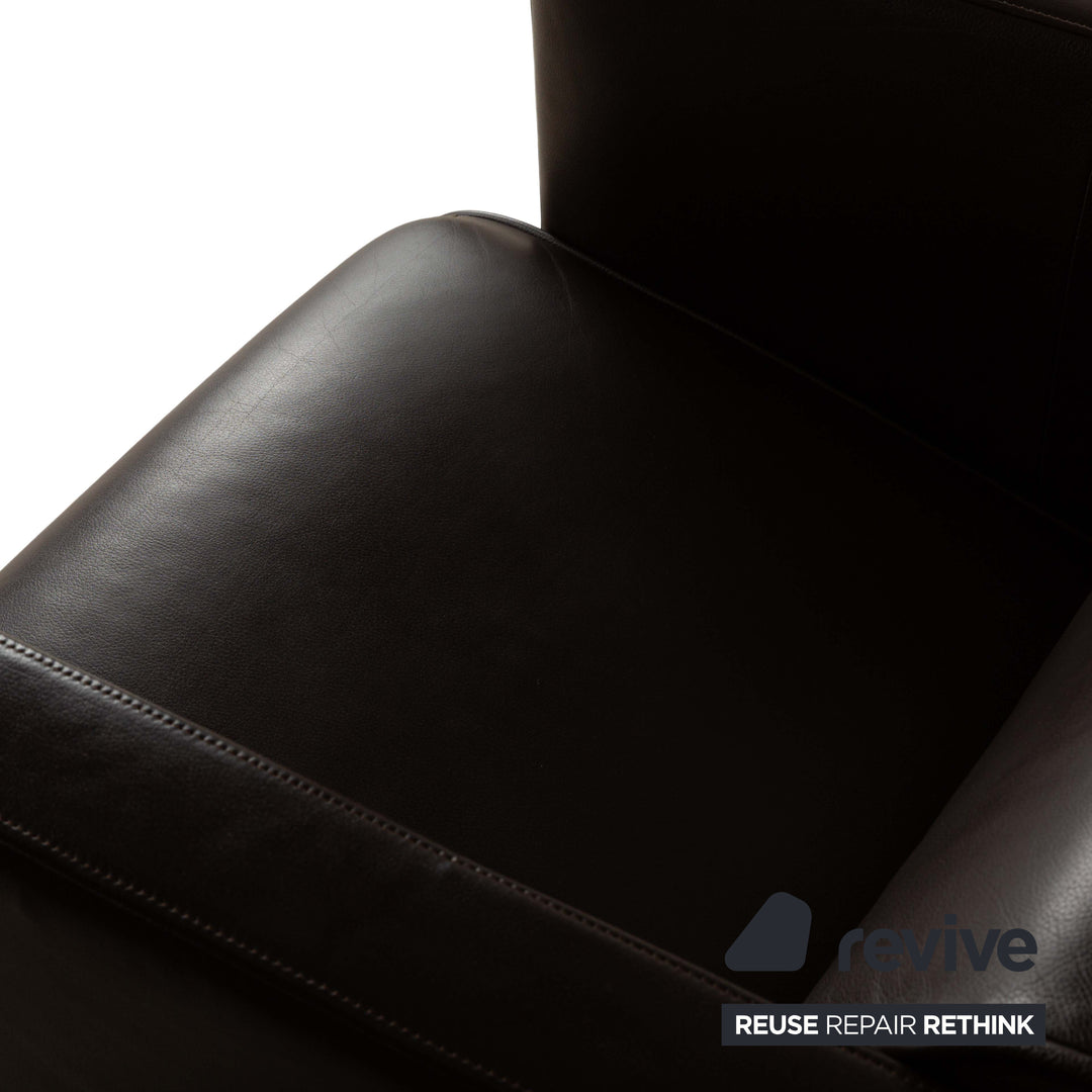 Rolf Benz 6300 2x Leather Armchairs Brown