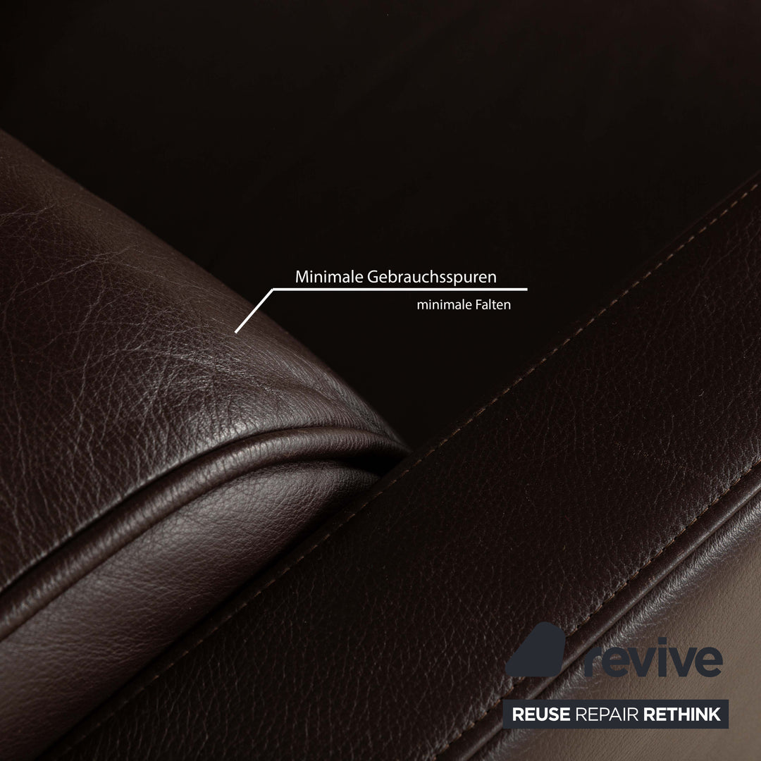 Rolf Benz 6300 2x Leather Armchairs Brown