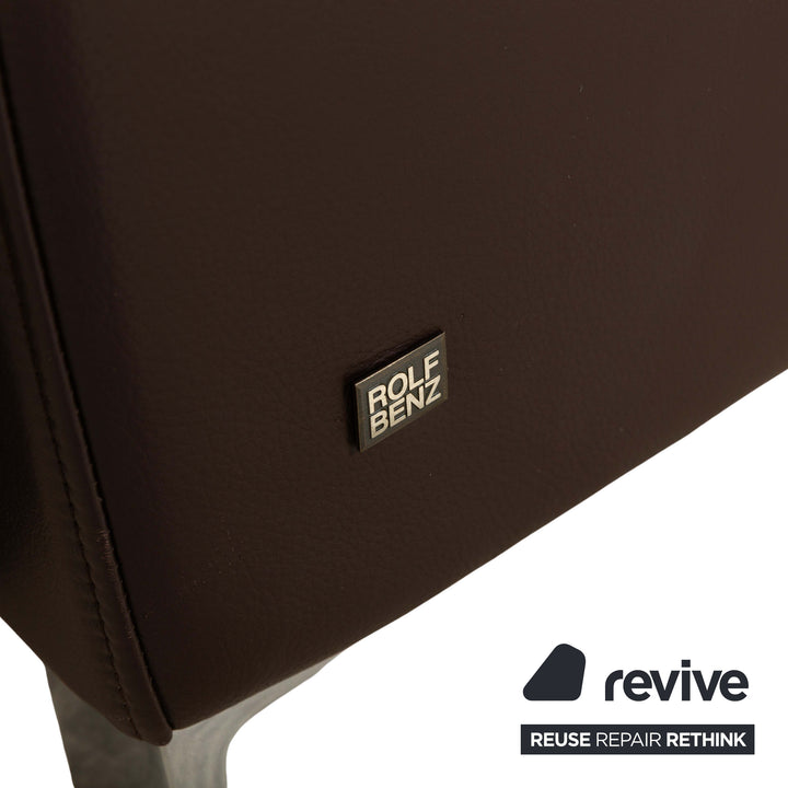 Rolf Benz 6300 2x Leather Armchairs Brown