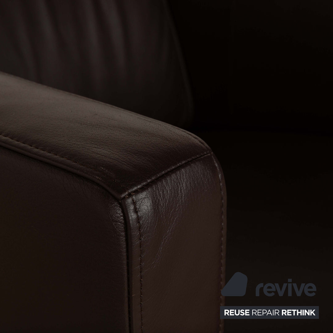 Rolf Benz 6300 2x Leather Armchairs Brown