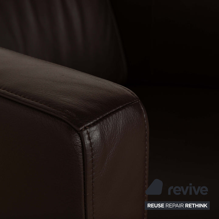 Rolf Benz 6300 2x Leather Armchairs Brown