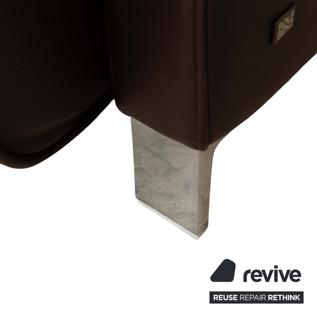 Rolf Benz 6300 2x Leather Armchairs Brown