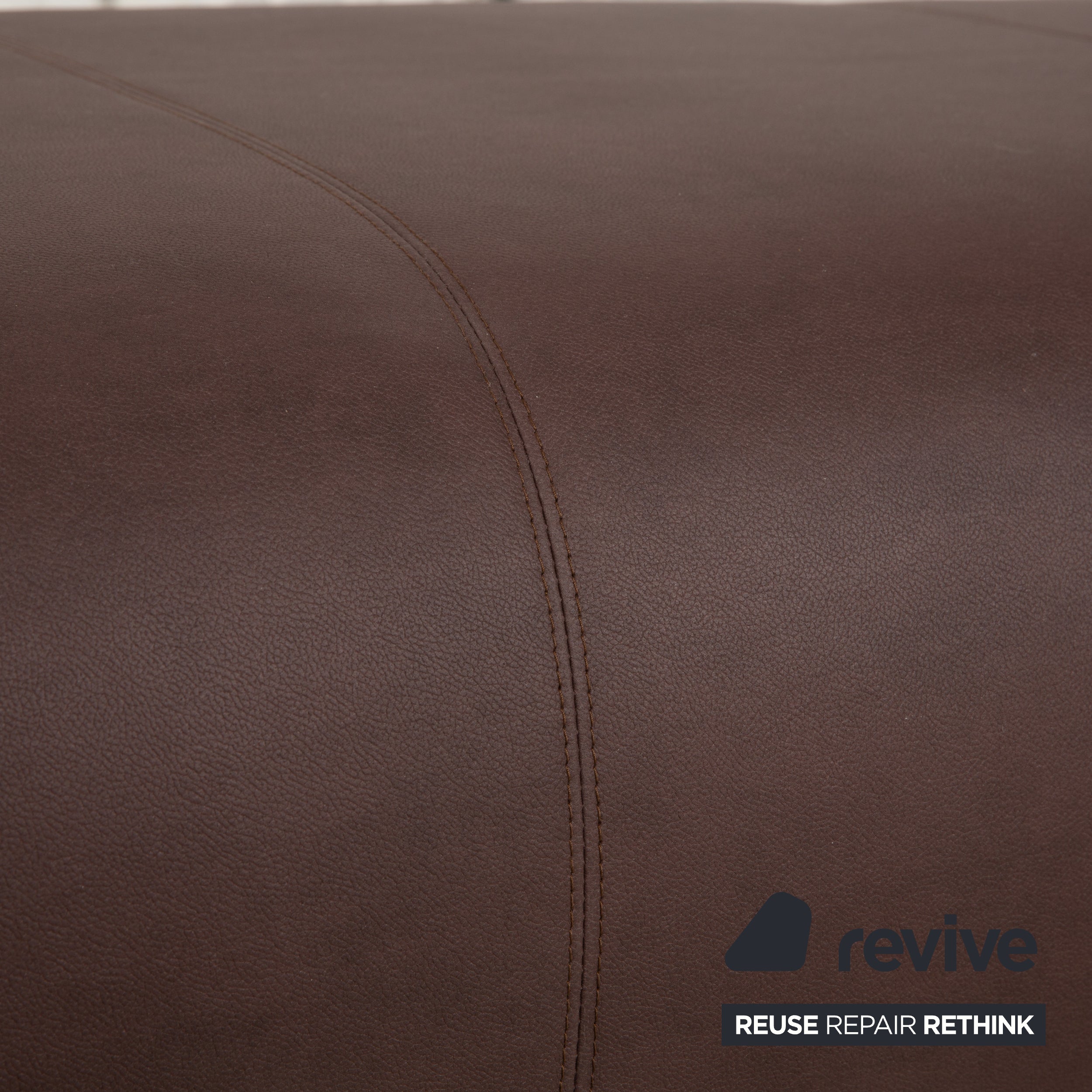 Rolf Benz 6300 Hocker Braun veganes Leder Neubezug Couch