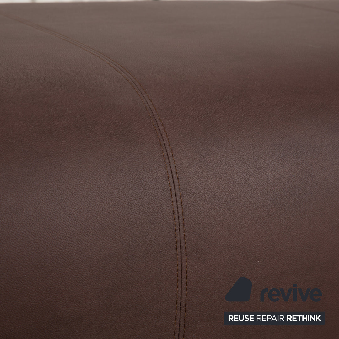 Rolf Benz 6300 Hocker Braun veganes Leder Neubezug Couch