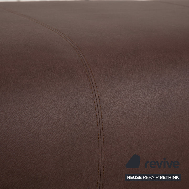 Rolf Benz 6300 Hocker Braun veganes Leder Neubezug Couch