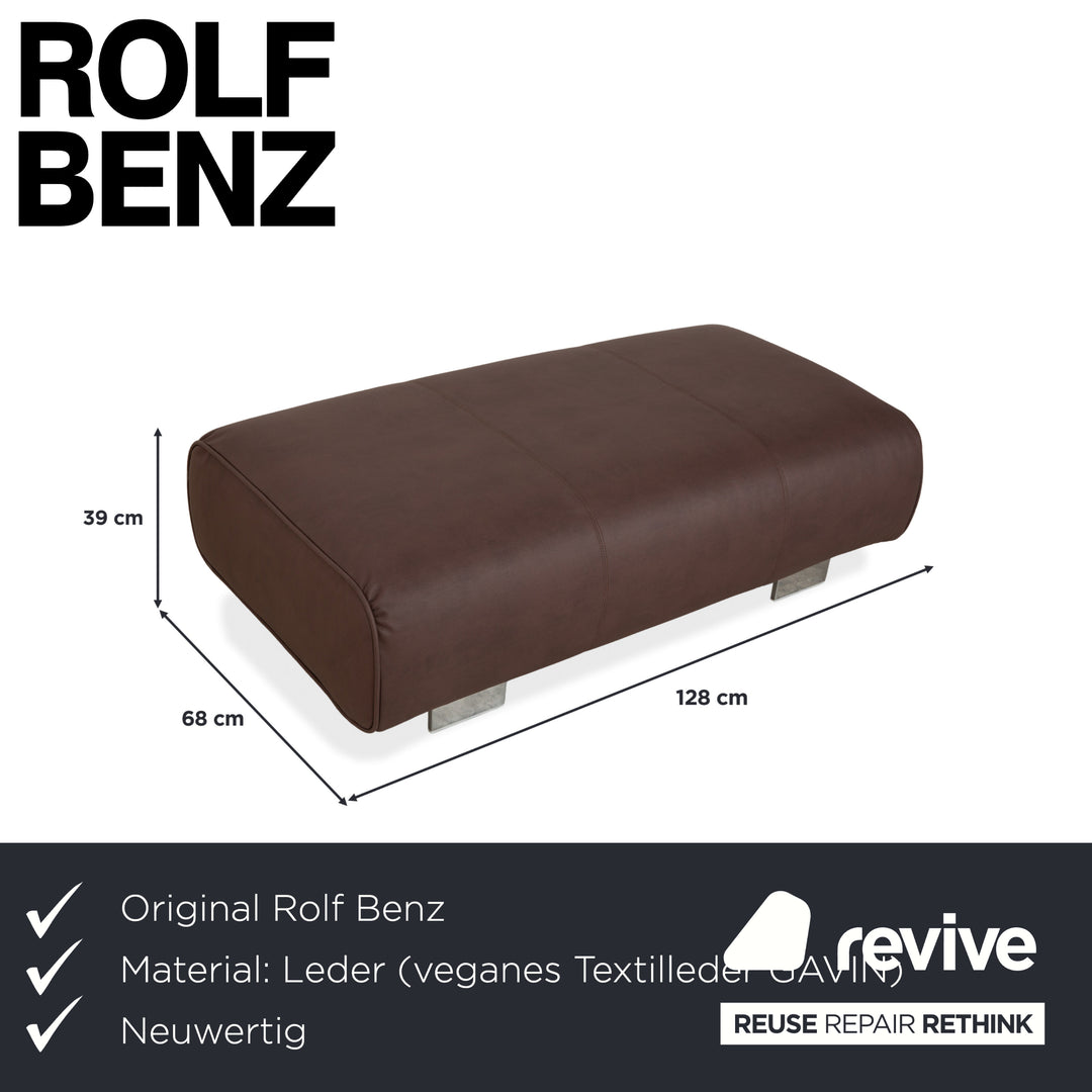 Rolf Benz 6300 Hocker Braun veganes Leder Neubezug Couch