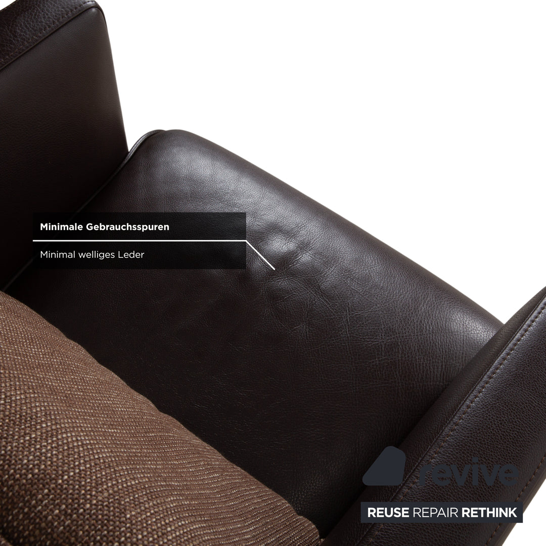 Fauteuil Rolf Benz 6300 en cuir marron expresso (2 places)