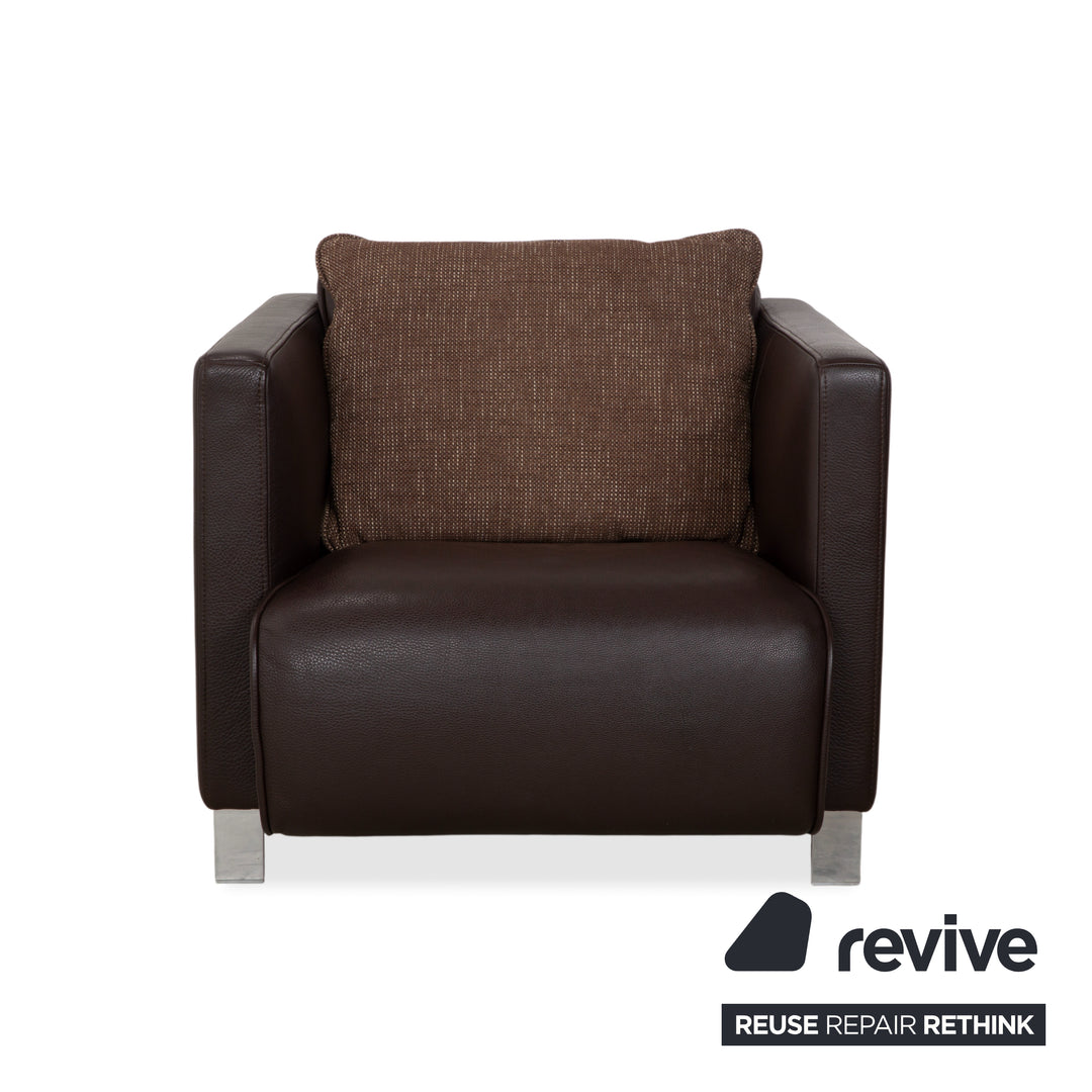 Rolf Benz 6300 Leder 2x Sessel Braun Espresso