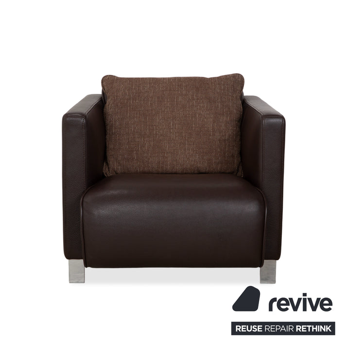 Fauteuil Rolf Benz 6300 en cuir marron expresso (2 places)