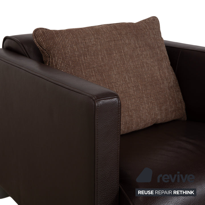 Rolf Benz 6300 Leder 2x Sessel Braun Espresso