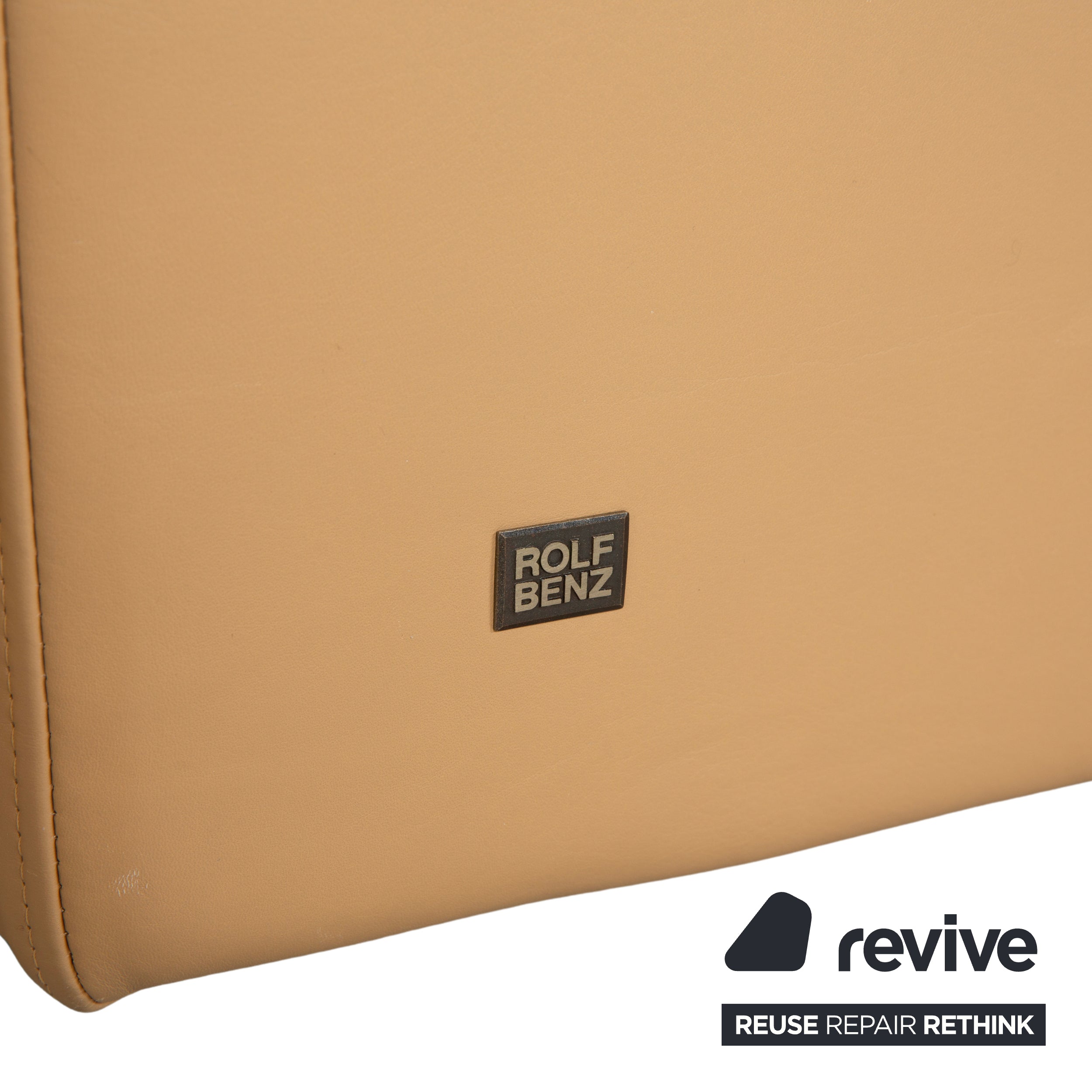 Rolf Benz 6300 Leder Dreisitzer Braun Beige Sand Camel Sofa Couch