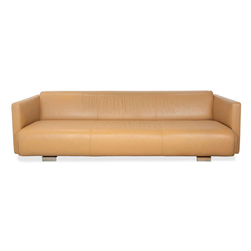 Rolf Benz 6300 Leder Dreisitzer Braun Beige Sand Camel Sofa Couch